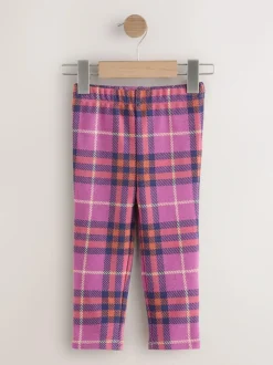 Next Purple Check Leggings (3mths-7yrs) Outlet