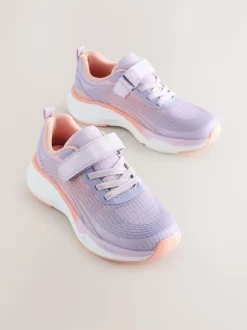 Next Elastic Lace-Up Trainers Purple New