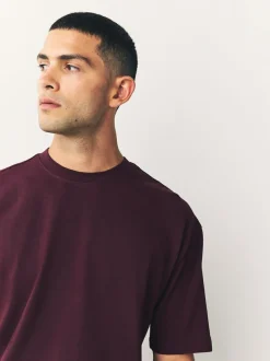 Next Purple Fig Relaxed Fit Heavyweight T-Shirt