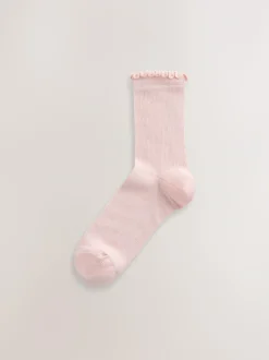 Next Purple Lettuce Welt Ankle Socks 5 Pack