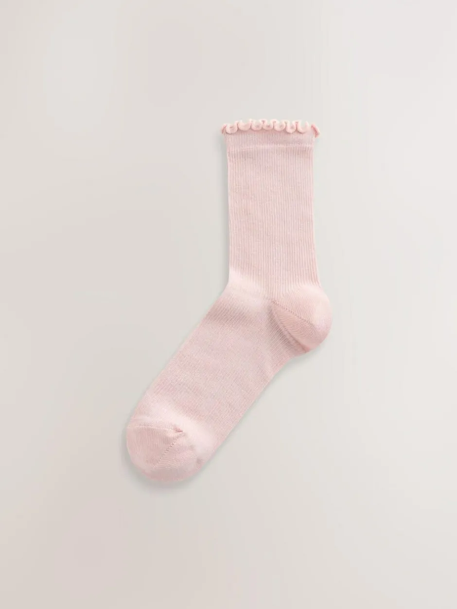 Next Purple Lettuce Welt Ankle Socks 5 Pack