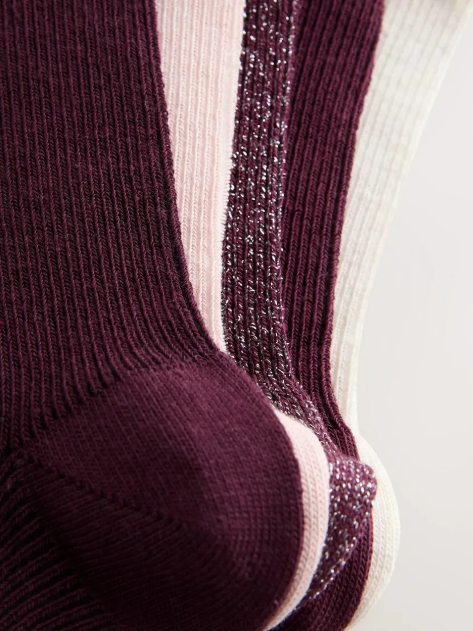 Next Purple Lettuce Welt Ankle Socks 5 Pack