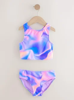 Next Sunsafe Rash Vest Bikini And Scrunchie Swim Set (3-16yrs) Purple Ombre Outlet