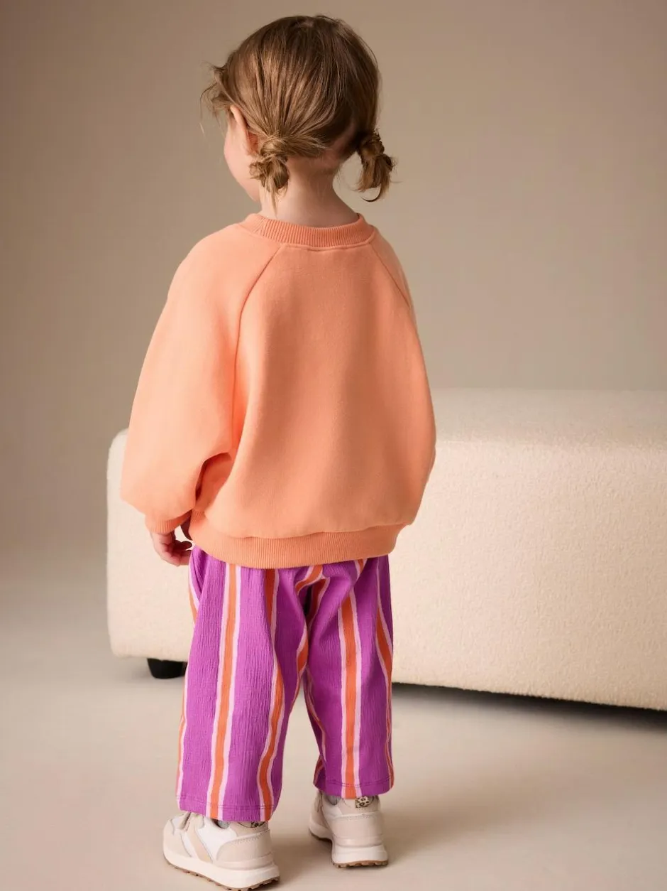 Next Purple Orange Stripe Barrel Leg Trousers (3mths-7yrs) Sale