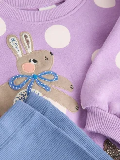 Next Sweatshirt & Leggings Set (3mths-7yrs) Purple Polka Dot Dogs Discount