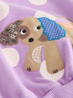 Next Sweatshirt & Leggings Set (3mths-7yrs) Purple Polka Dot Dogs Discount