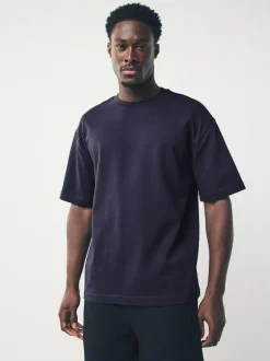 Next Purple Relaxed Fit Heavyweight T-Shirt Hot
