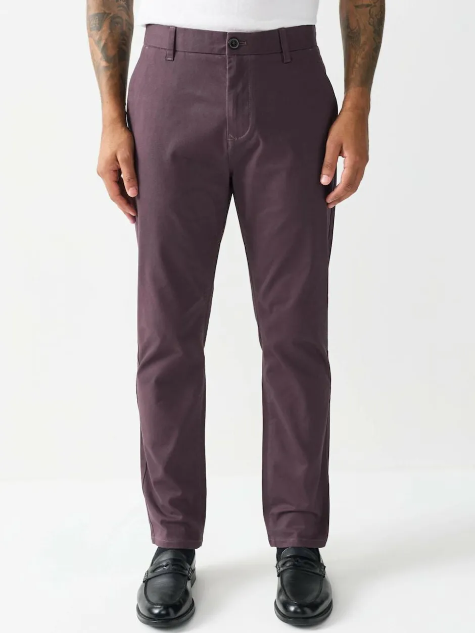 Next Purple Slim Fit Stretch Chinos Trousers Sale