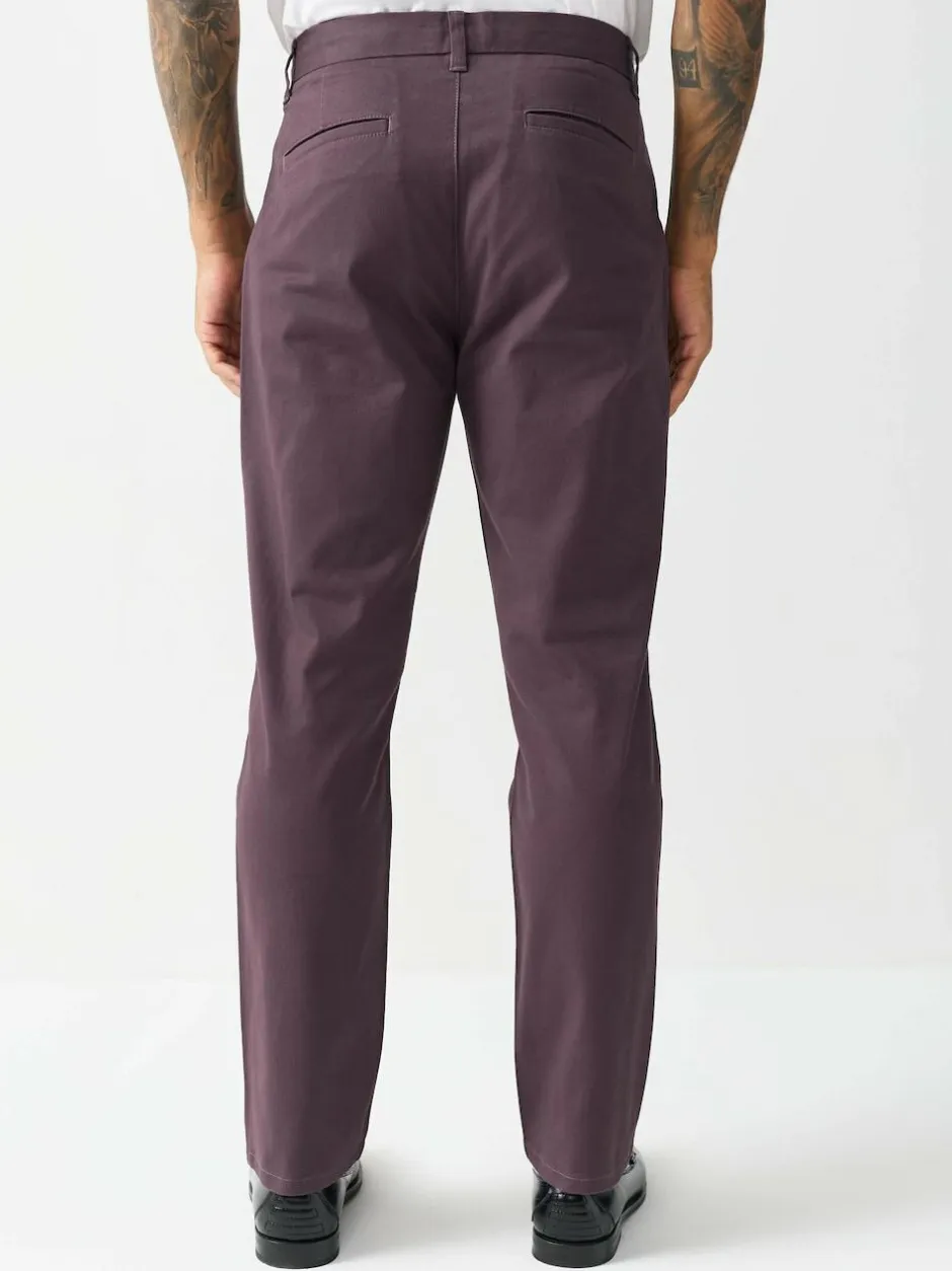 Next Purple Slim Fit Stretch Chinos Trousers Sale