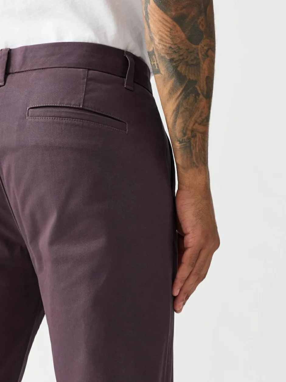 Next Purple Slim Fit Stretch Chinos Trousers Sale