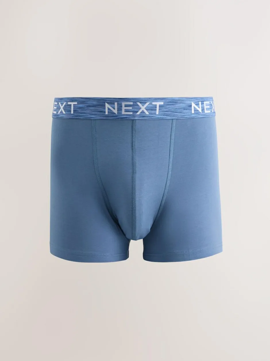 Next 5 Pack Cotton Rich Trunk Boxers Purple/Blue/Red Hot