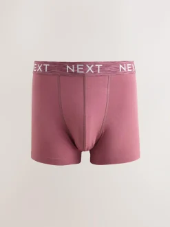 Next 5 Pack Cotton Rich Trunk Boxers Purple/Blue/Red Hot