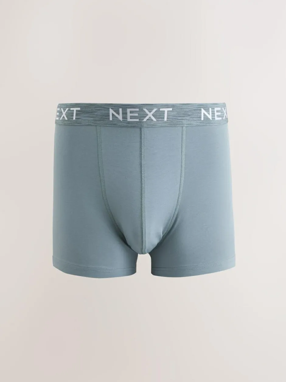 Next 5 Pack Cotton Rich Trunk Boxers Purple/Blue/Red Hot