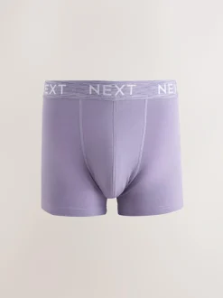 Next 5 Pack Cotton Rich Trunk Boxers Purple/Blue/Red Hot