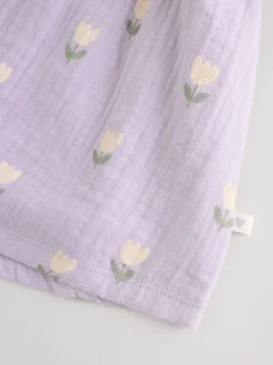 Next Purple/Pink Baby Woven Dress 2 Pack (0mths-3yrs) Clearance