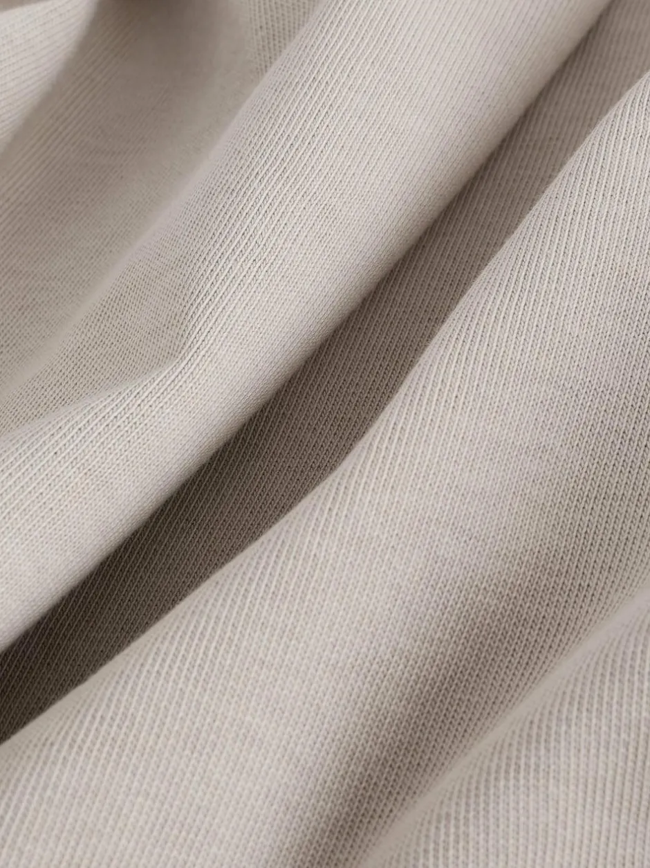 Next Putty Contrast Stitch Regular Fit Heavyweight T-Shirt Discount