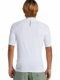 Quiksilver Short Sleeve UPF50 Rash Vest White New
