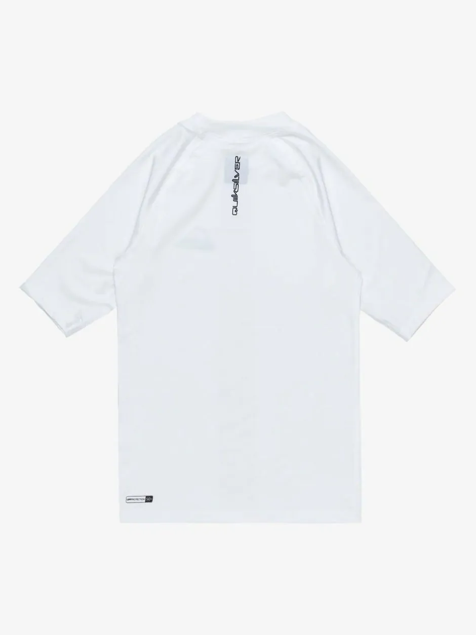 Quiksilver Youth Short Sleeve UPF50 Rash Vest White Sale