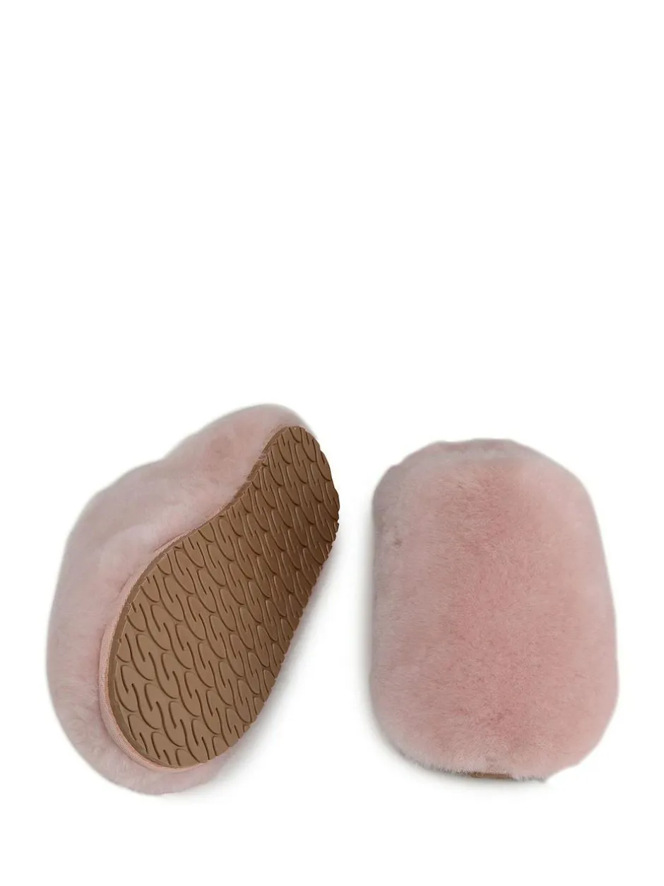 Radley Cloud Street Shearling Fluff Mule Slippers Pink New