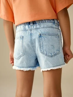Next 100% Cotton Frayed Edge Distressed Shorts (3-16yrs) Rainbow Online