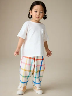 Next Rainbow Check Barrel Leg Trousers (3mths-7yrs) Discount