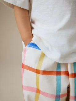 Next Rainbow Check Barrel Leg Trousers (3mths-7yrs) Discount