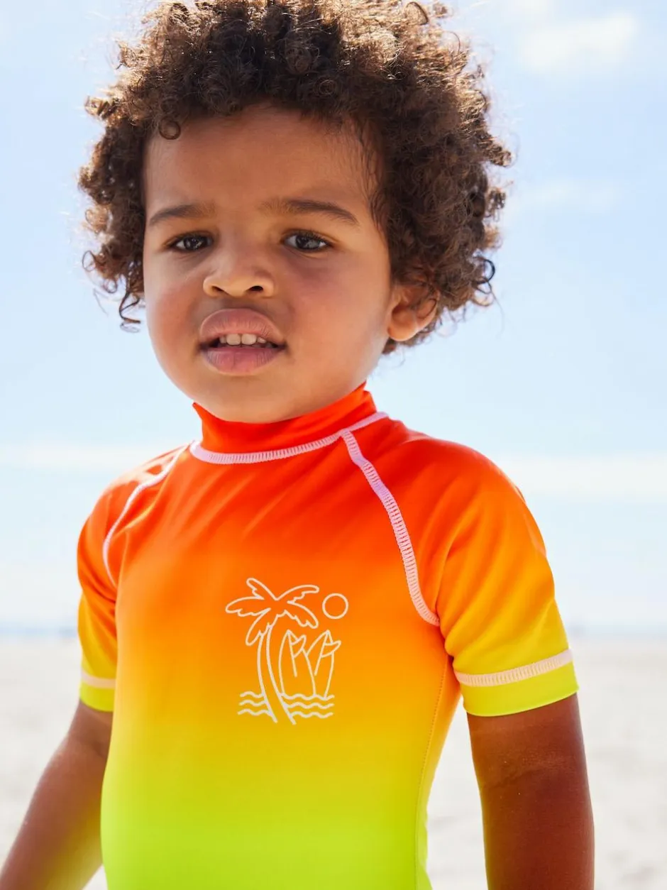 Next Sunsafe All-In-One Swimsuit (3mths-7yrs) Rainbow Dip Dye New