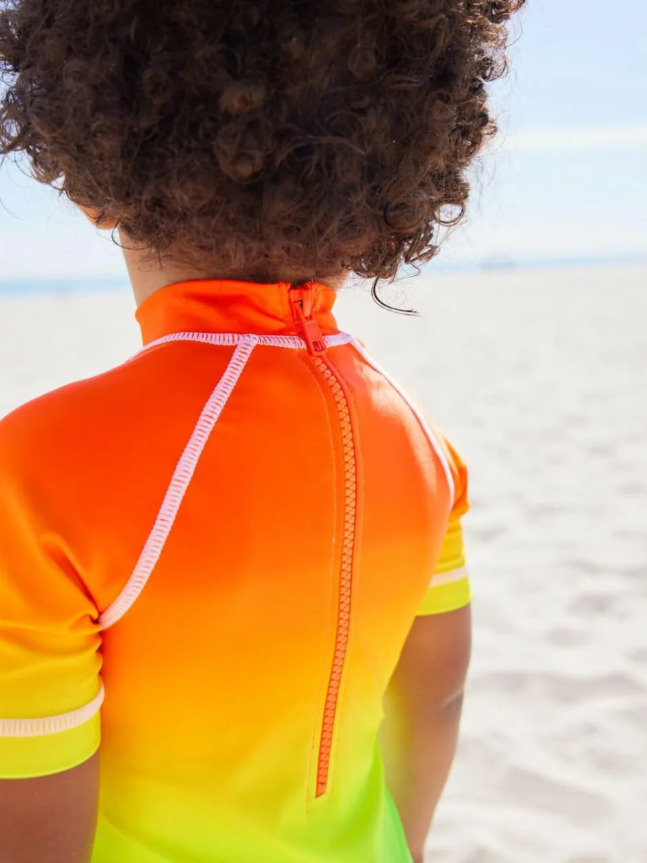 Next Sunsafe All-In-One Swimsuit (3mths-7yrs) Rainbow Dip Dye New