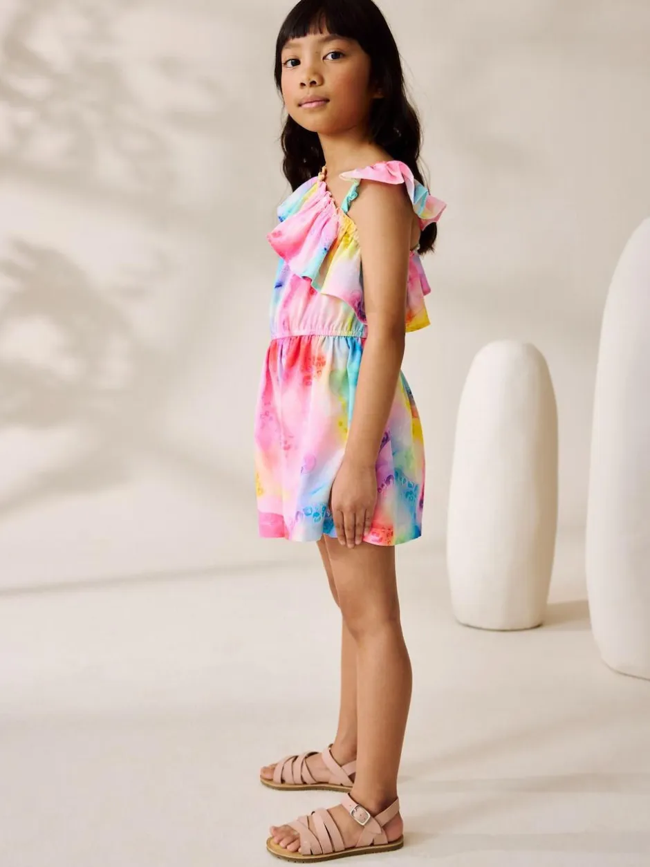 Next Frill Shoulder Playsuit (3-16yrs) Rainbow New