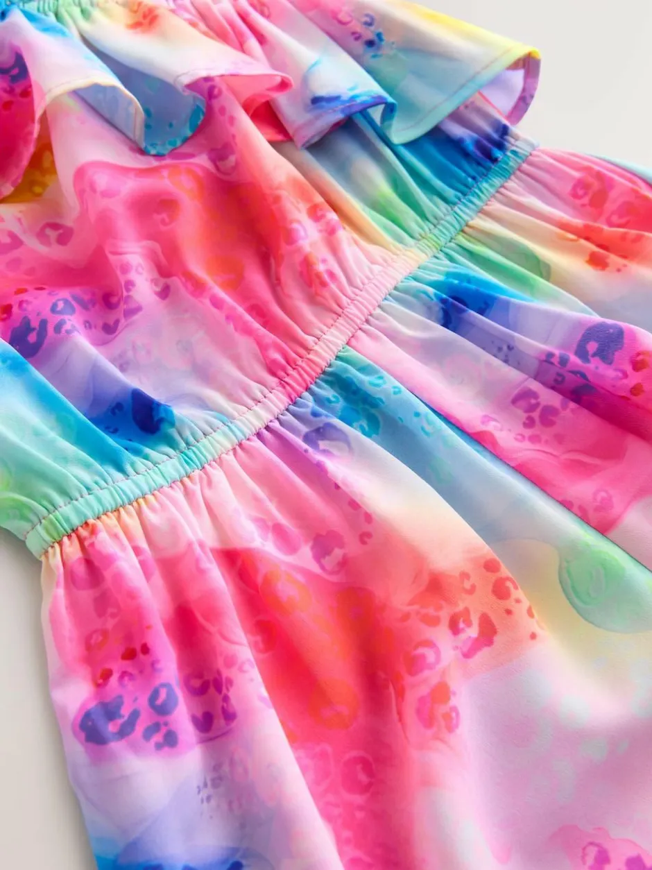Next Frill Shoulder Playsuit (3-16yrs) Rainbow New