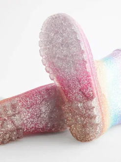 Next Rainbow Glitter Wellies Clearance