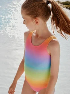 Next Scoop Neck Swimsuit (3-16yrs) Rainbow Ombre Outlet