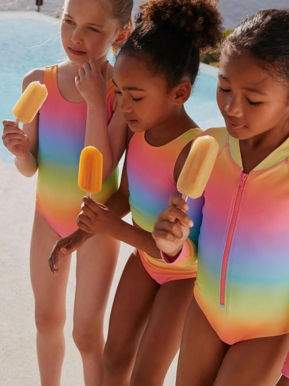 Next Scoop Neck Swimsuit (3-16yrs) Rainbow Ombre Outlet
