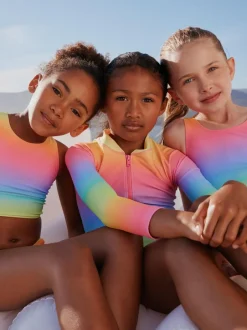 Next Scoop Neck Swimsuit (3-16yrs) Rainbow Ombre Outlet