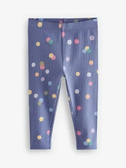 Next Ribbed Leggings 5 Pack (3mths-7yrs) Rainbow Outlet