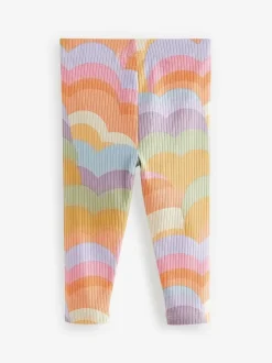Next Ribbed Leggings 5 Pack (3mths-7yrs) Rainbow Outlet