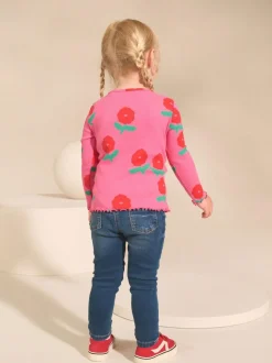 Next Rainbow Spot Long Sleeve Rib Tops 5 Pack (3mths-7yrs)