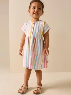 Next Jersey Dress (3mths-7yrs) Rainbow Stripe