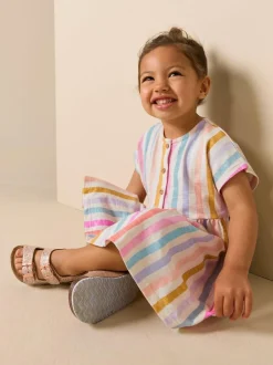 Next Jersey Dress (3mths-7yrs) Rainbow Stripe