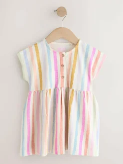 Next Jersey Dress (3mths-7yrs) Rainbow Stripe