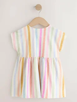 Next Jersey Dress (3mths-7yrs) Rainbow Stripe