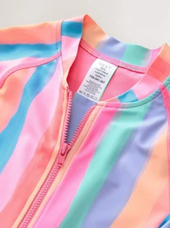 Next Rainbow Stripe Long Sleeve Sunsafe Swimsuit (3mths-16yrs) Sale