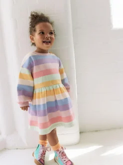 Next Rainbow Striped Sweat Dress (3mths-7yrs) Best