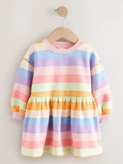 Next Rainbow Striped Sweat Dress (3mths-7yrs) Best