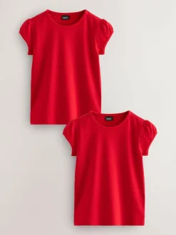 Next Red 2 Pack Puff Sleeve T-Shirts (3-16yrs) Best