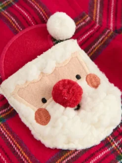 Next Long Sleeve Christmas Check Shirt (3mths-10yrs) Red Black Hot
