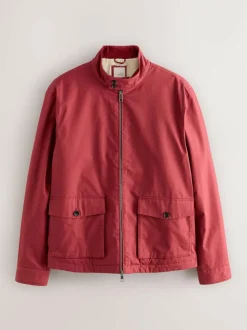 Next Borg Lined Shower Resistant Harrington Jacket Red Hot