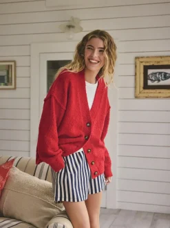 Next Boucle Cardigan Red Sale