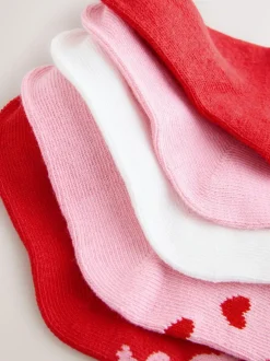Next Bow Baby Socks 5 Pack (0mths-2yrs) Red Discount