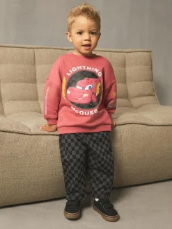 Next Red Charcoal Cars Crew Sweatshirt and Joggers Set (9mths-8yrs) Clearance